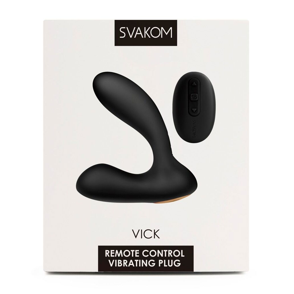 Svakom - Vick Krachtige Anaal & G-Spot Vibrator Zwart verpakking