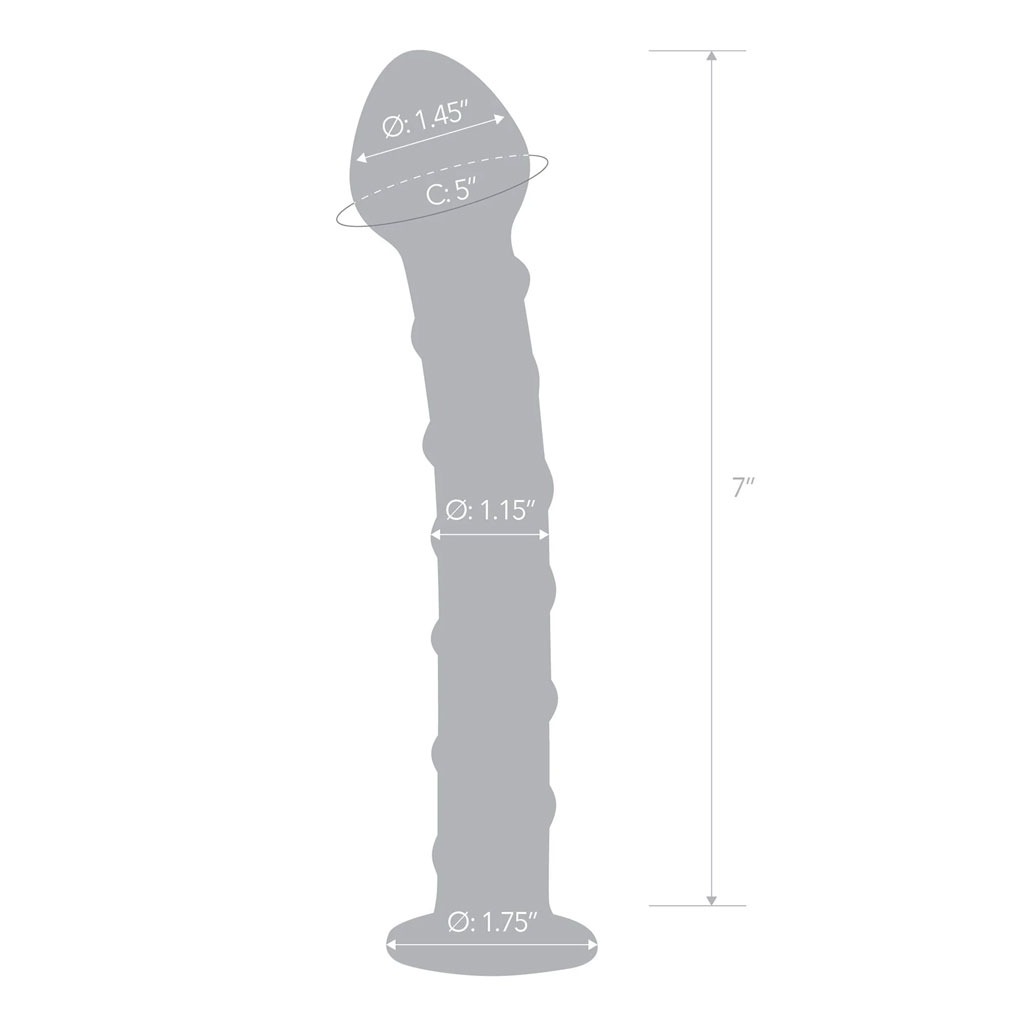 Gläs - Blue Spiral Glazen Dildo lengte