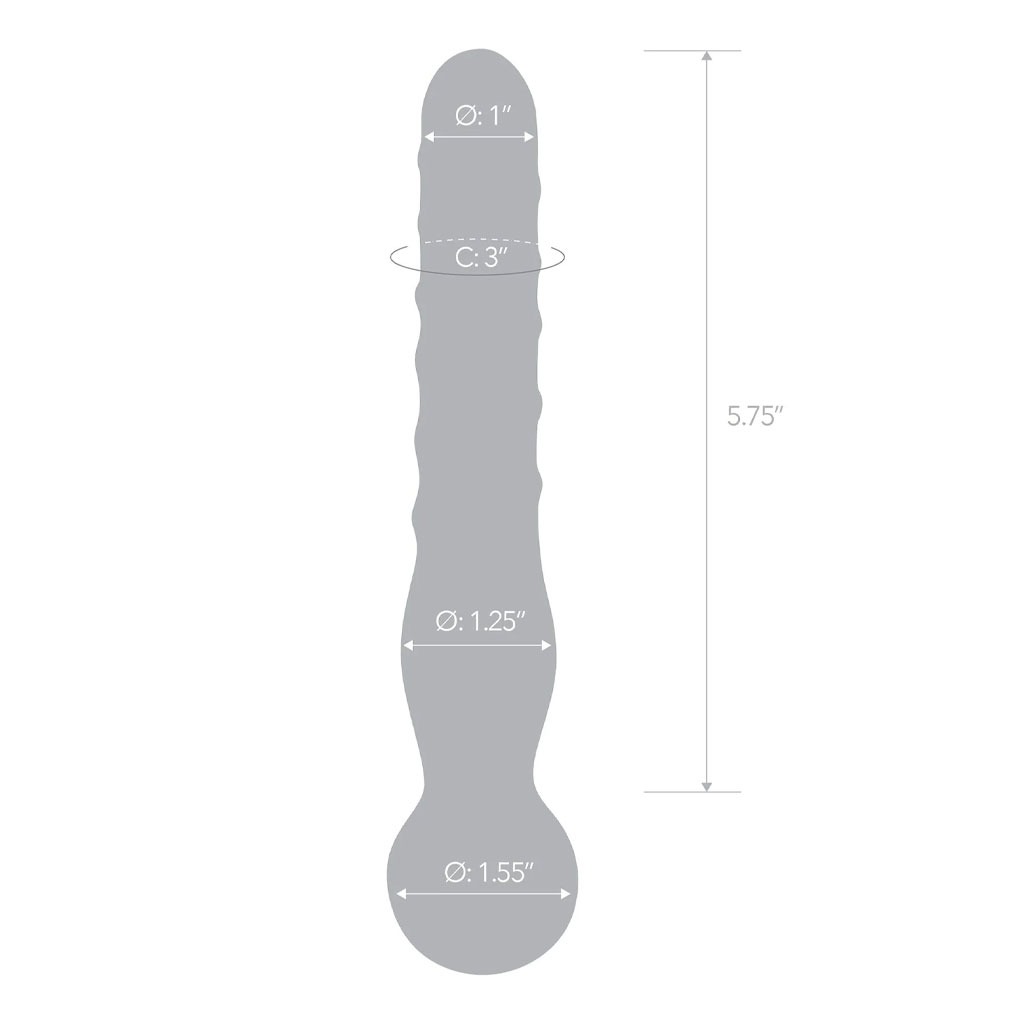 Gläs - Joystick Clear Glazen Dildo lengte