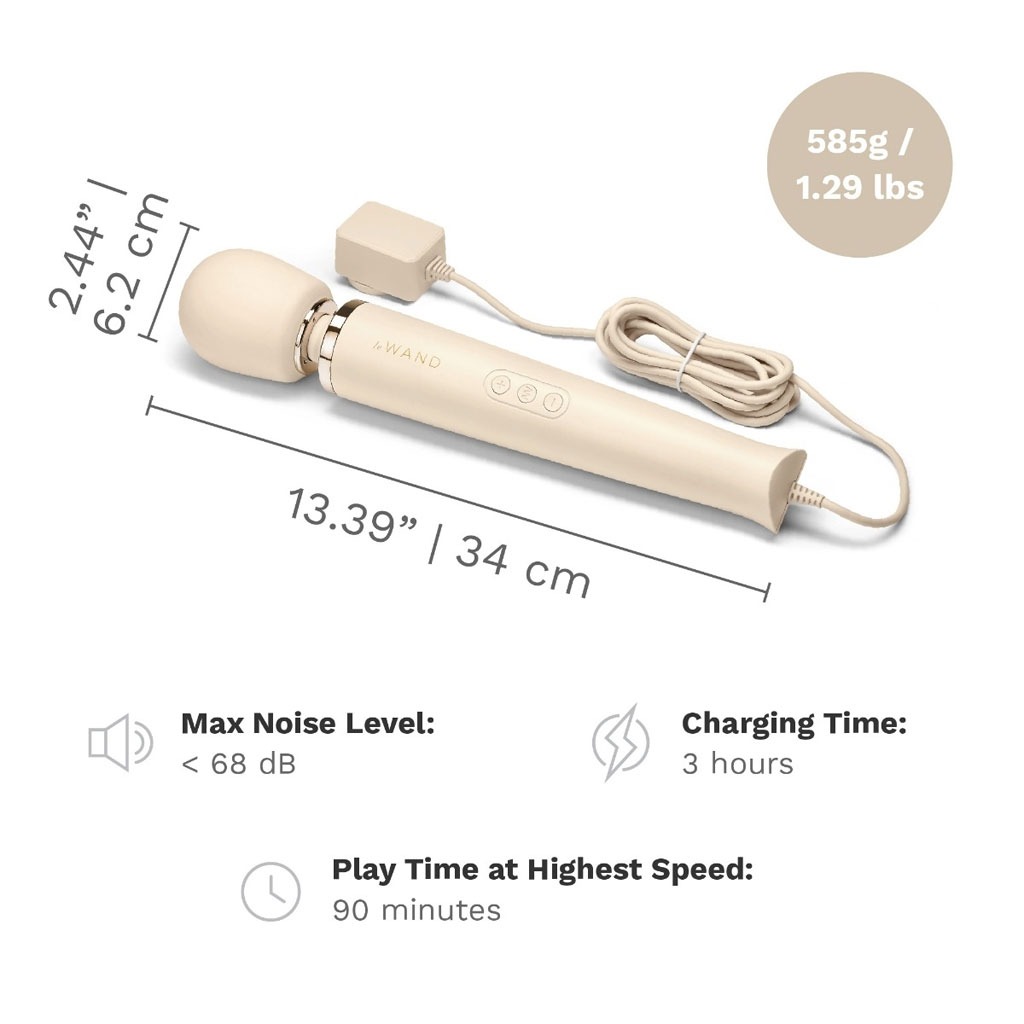 Le Wand - Krachtige Plug-In Wand Crème lengte