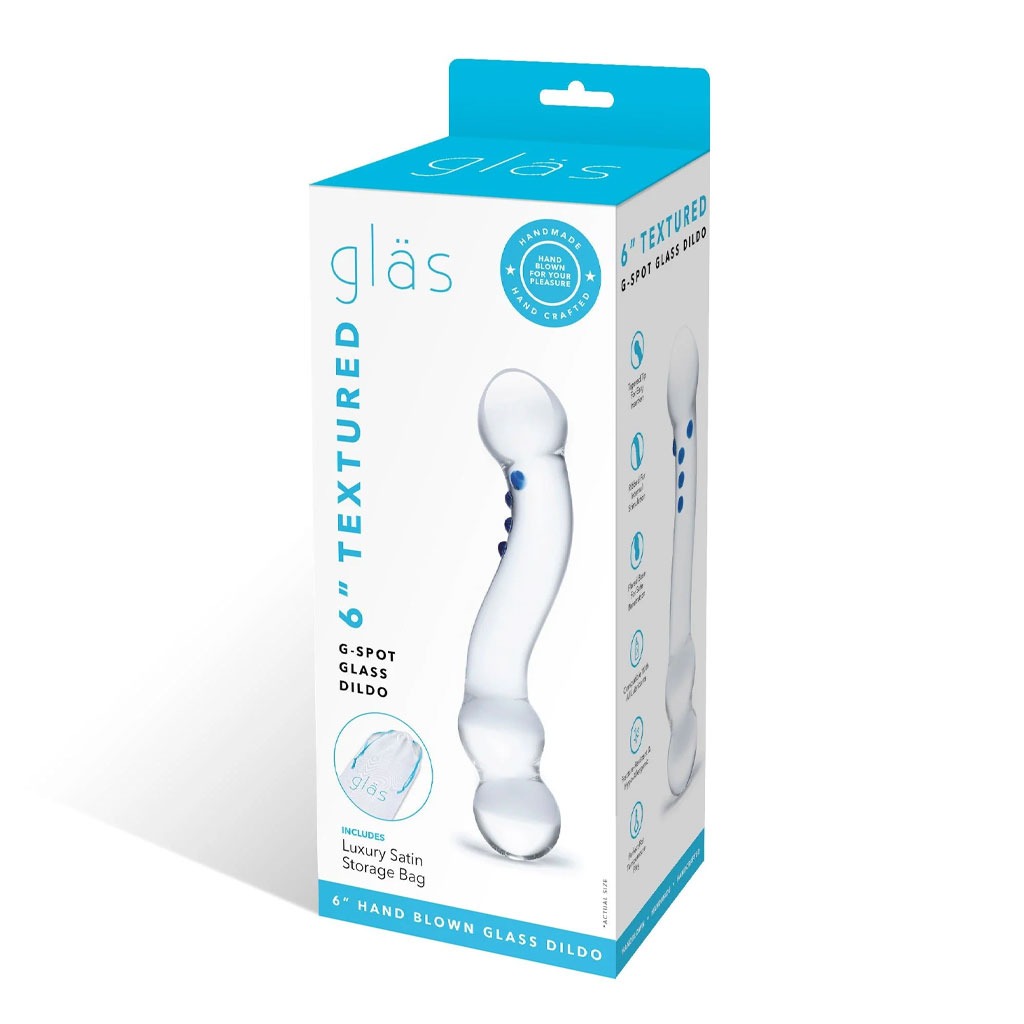 Gläs - Glazen Dildo Curved G-Spot verpakking