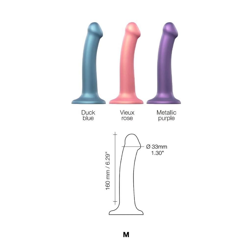 Strap-On-Me - Dildo Metallic Blauw