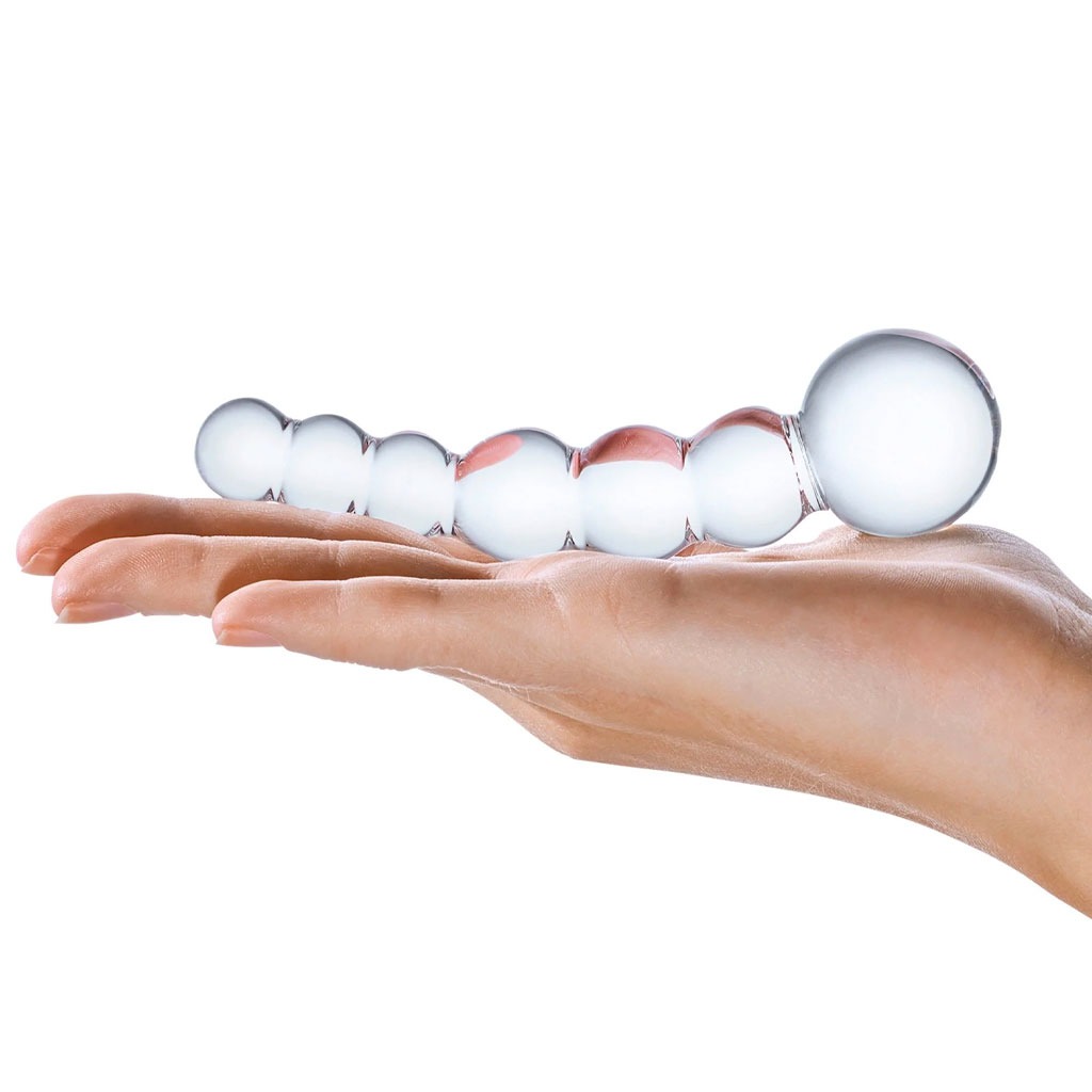 Gläs - Curved Glass Beaded Dildo kopen