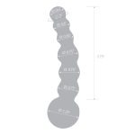 Gläs - Curved Glass Beaded Dildo afmeting