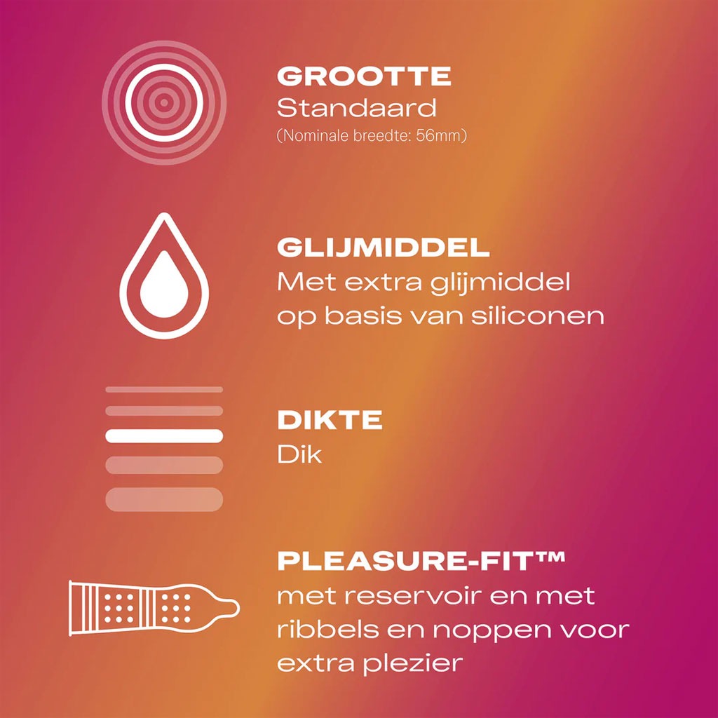 Durex - Condooms Pleasure Me 10 Stuks info