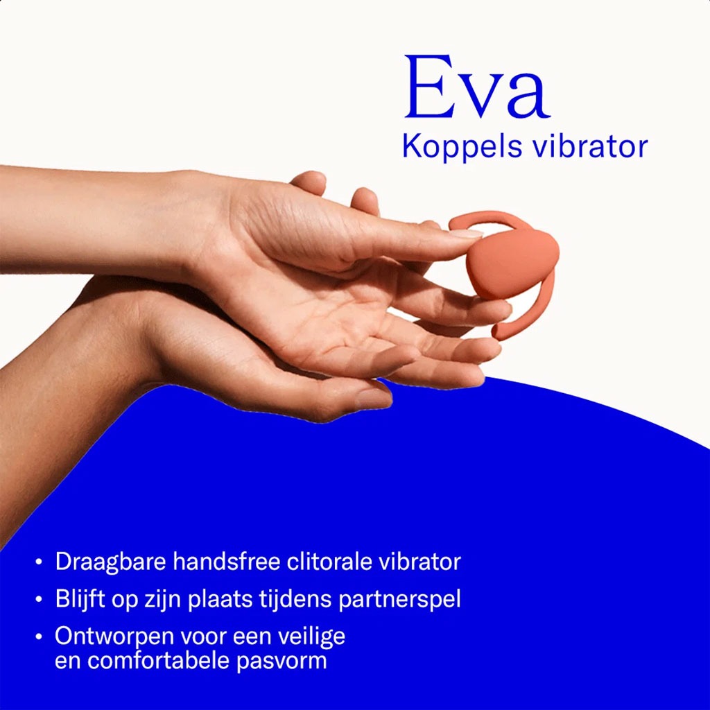 Dame Products - EVA 2 Hands-Free koppel Vibrator - Oranje informatie