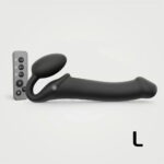 Strap-On-Me - Buigbare Strap-On Vibrator Zwart L