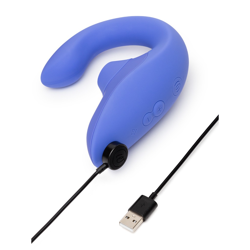 Womanizer Blend Blue rabbit vibrator opladen