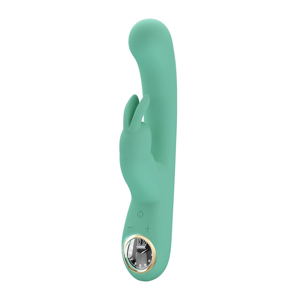 Pretty Love – Lamar Rabbit Vibrator met Digitaal Led Display – Mint Groen