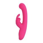 Pretty Love - Lamar Rabbit Vibrator met Digitaal Led Display - Roze zijkant