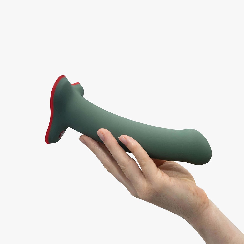 Factory Magnum Dildo Wild Olive in hand