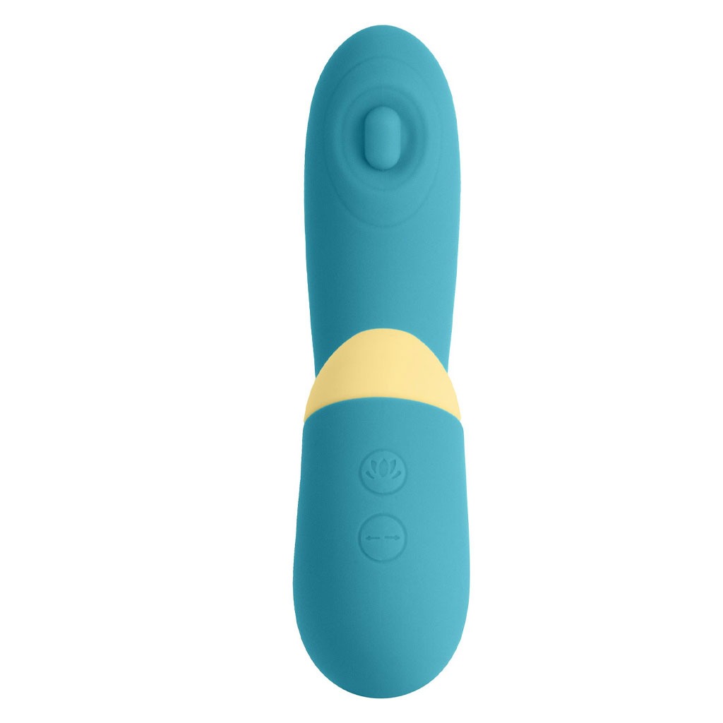 S Pleasures - Blizzard Suction Dual Massager - Turquoise voorkant