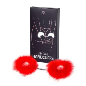 Secret Play - Feather Handcuffs Rood