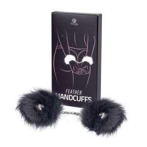 Secret Play - Feather Handcuffs Zwart