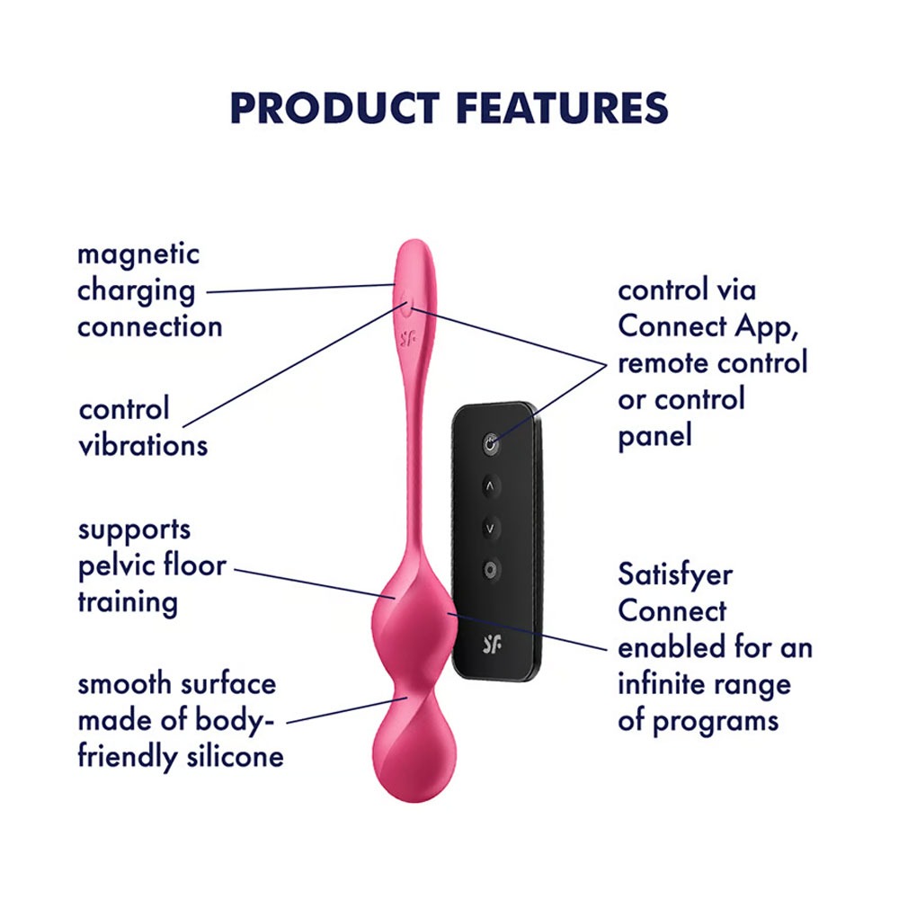 Satisfyer - Love Birds 2 Vaginale Balletjes met App info