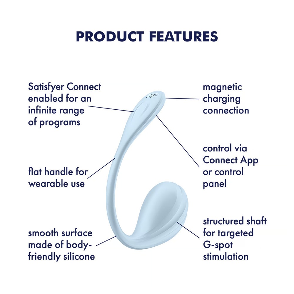 Satisfyer - Smooth Petal Vibratie Ei Lichtblauw info