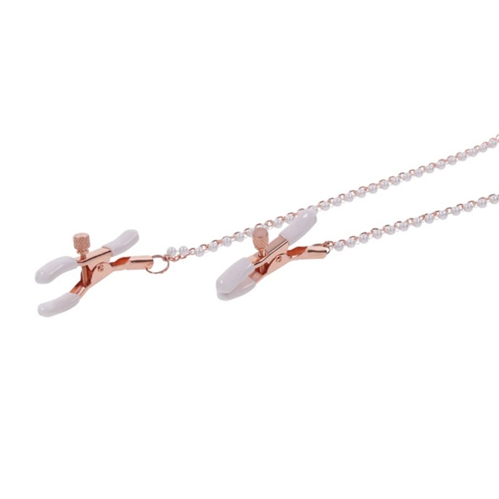 Sex & Mischief – Peaches ‘n CreaMe Halsband met Tepelklemmen tepels