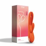 HoneyPlayBox - Terri Kinky Finger Tapping Rabbit Vibrator met App - Oranje verpakking