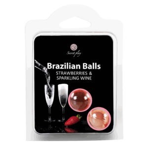 Secret Play - Brazilian Balls Strawberry & Sparkling Wine - 2 Stuks